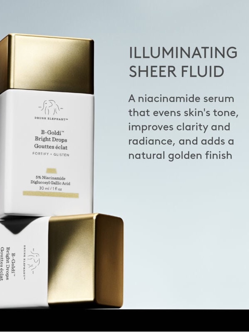 Drunk Elephant B-Goldi™ Bright Illuminating Drops with 5% Niacinamide - Picture 2 of 7
